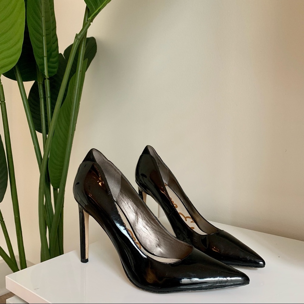 Black Patent Leather High Heels